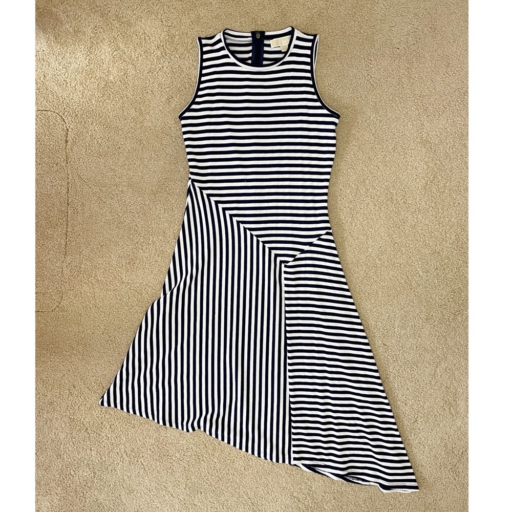 Michael Kors Stripe Asymmetrical Dress